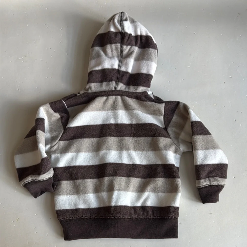 Carter's Brown & Tan Striped Dinosaur Hoodie Size 9 Months